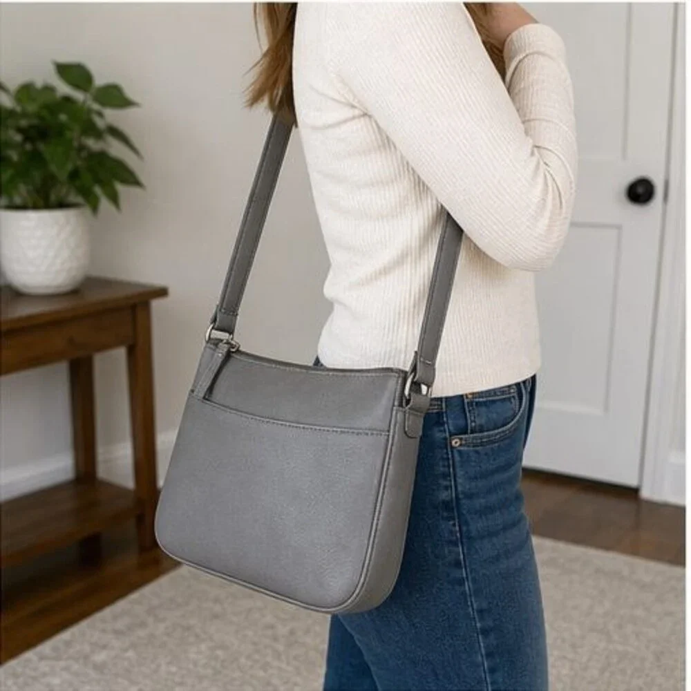 Olive Suede Crossbody Bag